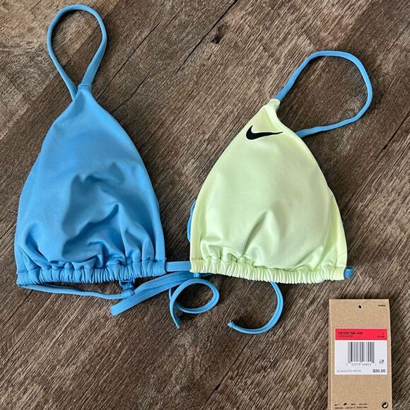 Nike Women's Colorblock Triangle Bikini Top-Size Large - Picture 4 of 7